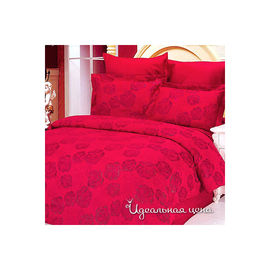 Комплект постельного белья Letto&Levele, цвет бордовый, евро