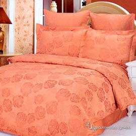 Комплект постельного белья Letto&Levele, цвет персиковый, евро