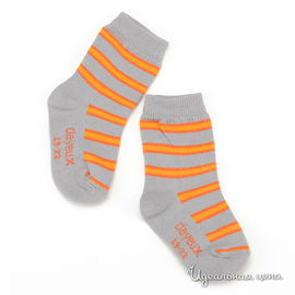 Носки Clayeux для мальчика, цвет оранжевый / серый