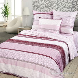 Комплект постельного белья Letto&Levele, цвет розовый / бордовый, 2х спальный
