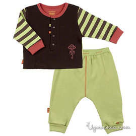 Пижама Kushies для ребенка, цвет салатовый