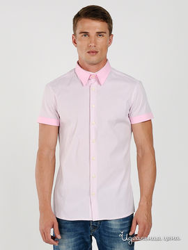 Рубашка BlYO3 мужская, цвет розовый / белый