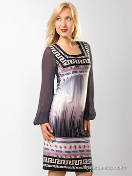 Платье Wisell женское, цвет серый / фиолетовый