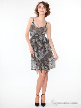 Платье Pompa женское, цвет серый / коричневый