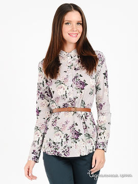 Блуза Top Secret женская, цвет сиреневый / принт цветы
