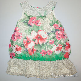 Платье Oncle Tom для девочки, цвет зеленый / бежевый / розовый