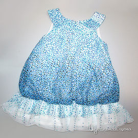 Платье Oncle Tom для девочки, цвет белый / синий / голубой