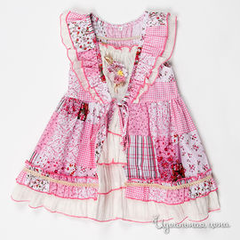Платье Best for kids для девочки, цвет белый / розовый