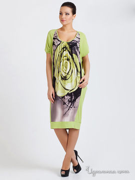 Платье Pikanto женское, цвет оливковый / мультиколор