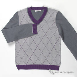 Джемпер Cleverly для мальчика, цвет серый / фиолетовый