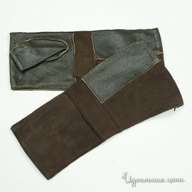 Перчатки Dali Exclusive женские, цвет графитовый / темно-коричневый