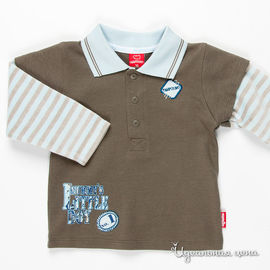 Рубашка-поло Pampolina для мальчика, цвет песочный / голубой