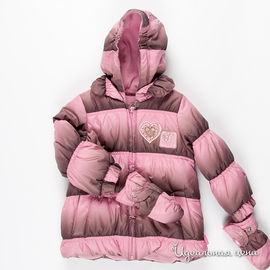 Куртка Pampolina для девочки, цвет розовый / коричневый