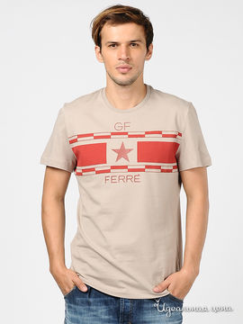 Футболка Ferre&Cavalli мужская, цвет серо-бежевый