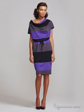 Платье ODRI женское, цвет фиолетовый / черный