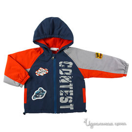Куртка Fun time для мальчика, цвет темно-синий / оранжевый / серый
