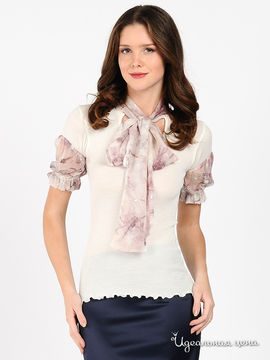 Блуза BONA DEA женская, цвет молочный / лиловый