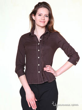 Блуза Pompa женская, цвет шоколадный