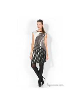 Платье Remix женское, цвет бежевый / принт геометрия