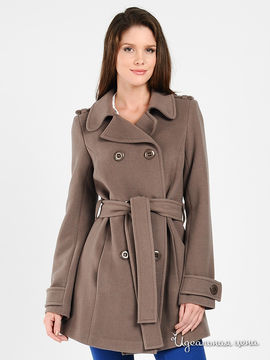 Пальто SS by SS женское, цвет серо-коричневый
