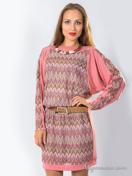 Платье Wisell женское, цвет розовый / бежевый