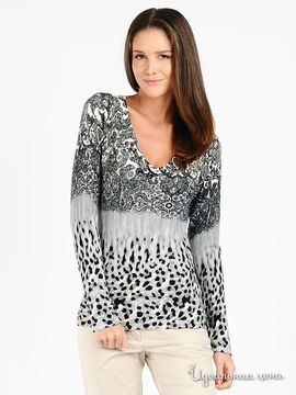 Пуловер Leo Guy женский, цвет серый / черный