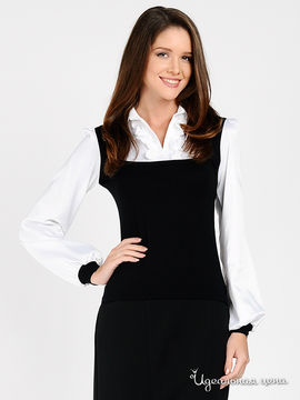 Блуза Mirella sole женская, цвет черный / белый