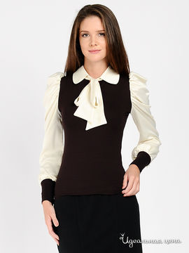 Блуза Mirella sole женская, цвет коричневый / молочный