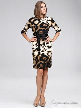 Платье Fleuretta женское, цвет молочный / принт леопард