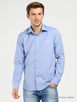 Рубашка VENTURO мужская, цвет синий / белый
