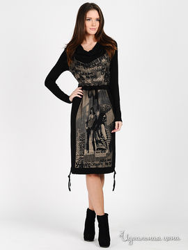 Платье Maggiorino женское, цвет черный / бежевый