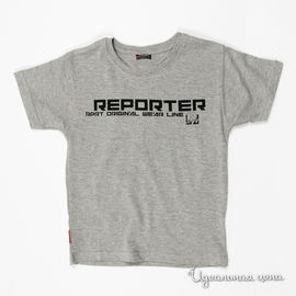Футболка Young Reporter для мальчика, цвет серый