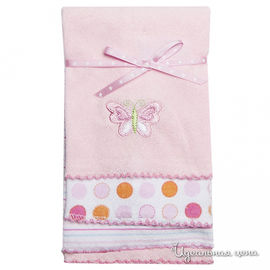Салфетки для кормления Spasilk "БАБОЧКА" для ребенка, цвет нежно-розовый, 3 шт.