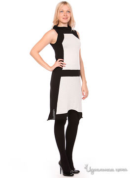 Платье Oblique женское, цвет черный / бежевый