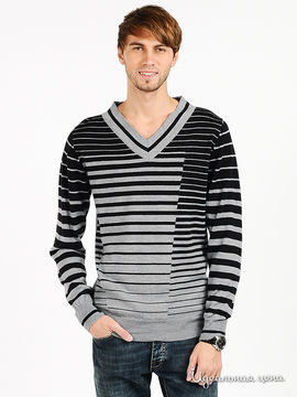 Пуловер GF Ferre мужской, цвет светло-серый / черный