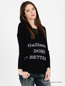 Пуловер Galliano женский, цвет черный