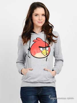 Свитшот Angry birds женский, цвет серый