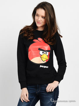 Свитшот Angry birds женский, цвет черный