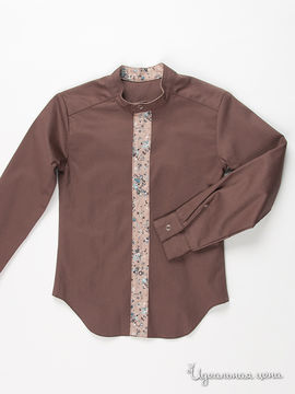 Рубашка GT Basic "РОМАН" для девочки, коричневый