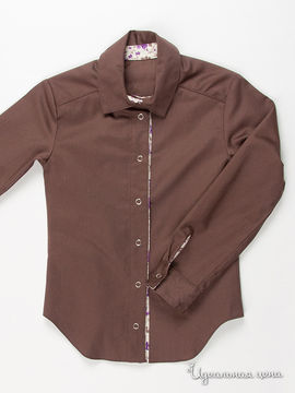Рубашка GT Basic "РЕНАТА" для девочки, коричневый