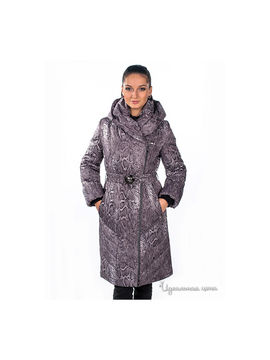 Пальто Alisaline женское, цвет дымчатый / принт питон