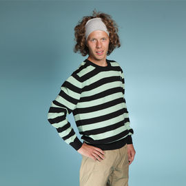 Мужской джемпер Mauler Striped Sweater; черный