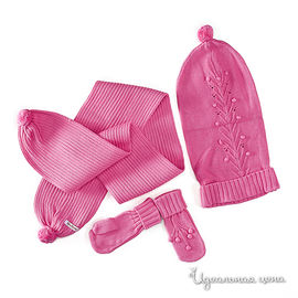Комплект: шапка, шарф и варежки для девочки