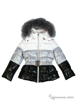 Куртка Gulliver для девочки, цвет черный / белый