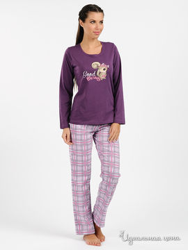 Пижама Muzzy женская, цвет фиолетовый / сиреневый