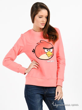 Свитшот Angry birds женский, цвет коралловый