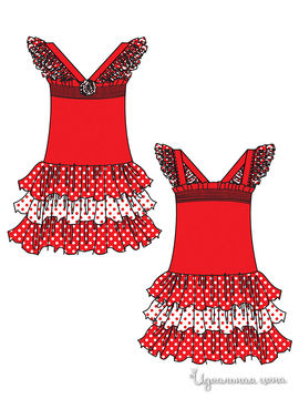 Платье пляжное Arina для девочек, цвет красный