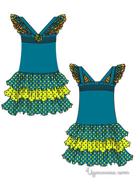 Платье пляжное Arina для девочек, цвет морской волны