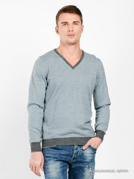 Пуловер LARIO COVALDI мужской, цвет серый / голубой