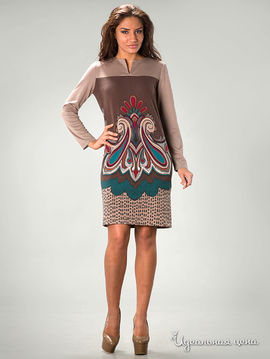 Платье PROFITOAVANTAGE женское, цвет какао / мультиколор